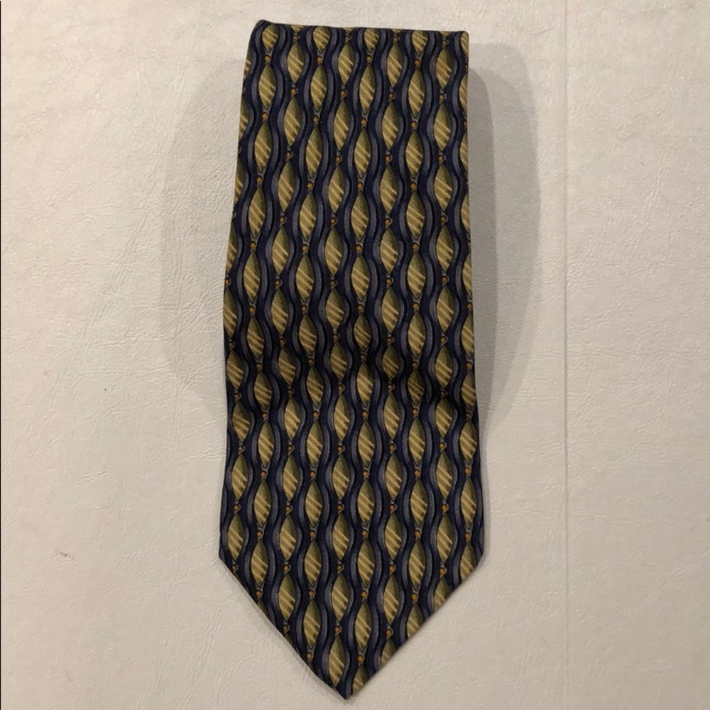 Echo 💯% Silk Yellow & Blue Tie